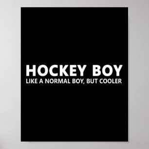 Affiche Le garçon de hockey sur glace Son de hockey