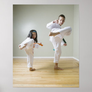 Affiche Le garçon et la fille (4-9) le Taekwondo de