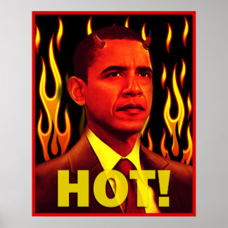 Affiche Le géant du diable rouge anti-Obama