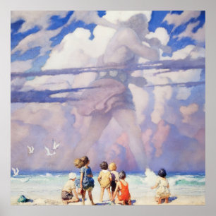 Affiche "Le géant" Fairy Art par NC Wyeth