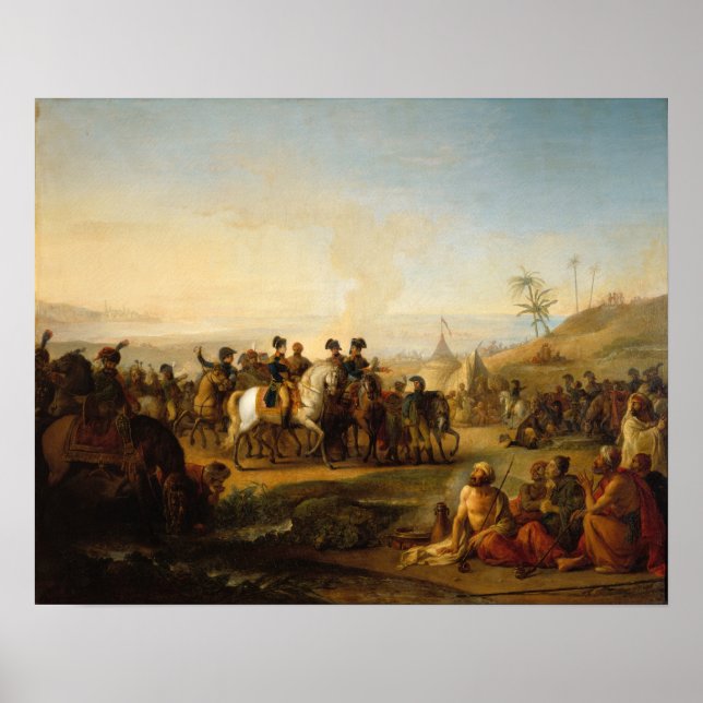 Affiche Le général Bonaparte visite les fontaines de (Devant)