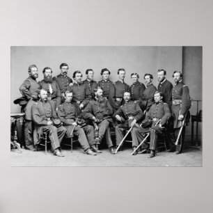 Affiche Le général Frank Blair et son personnel