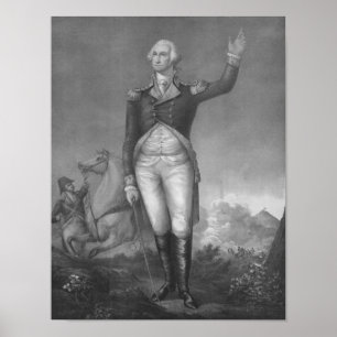 Affiche Le Général George Washington En Lithographie Unifo