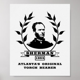 Affiche Le Général Sherman - porteur original de la torche