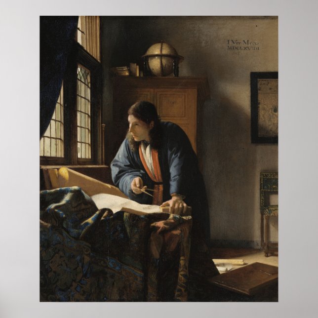 Affiche Le géographe - Vermeer (Devant)