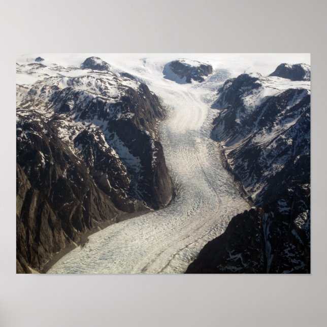 Affiche Le glacier Sondrestom au Groenland (Devant)