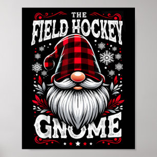 Affiche Le Gnome de Hockey sur Gazon Famille de Noël Corre