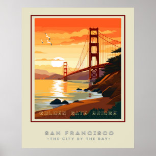 Affiche Le Golden Gate Bridge de San Fran