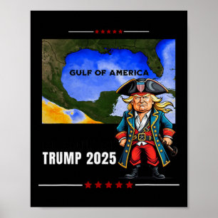 Affiche Le Golfe d'Amérique Trump Prend Le Golfe Ck Drôle