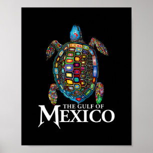 Affiche Le Golfe Du Mexique Edm Musique Rave Danse Tortue