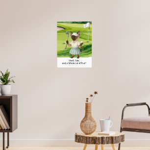 Affiche Le golfeur est sur le green pour les amoureux du c