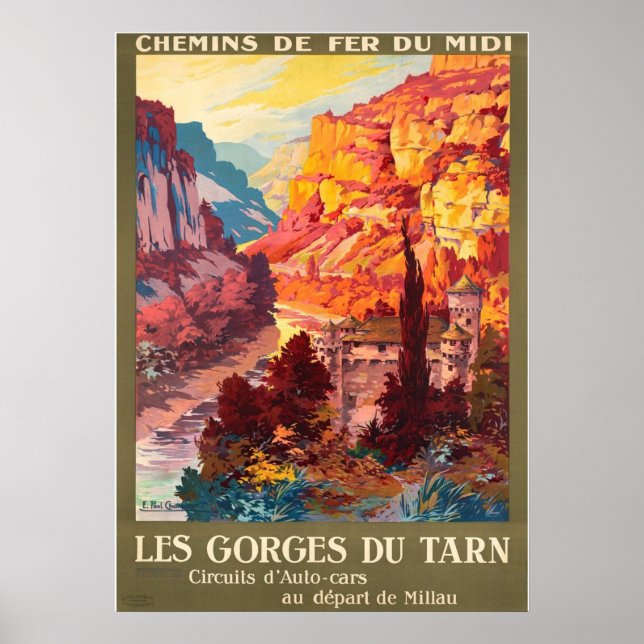 AFFICHE LE GORGES DU TARN (Devant)