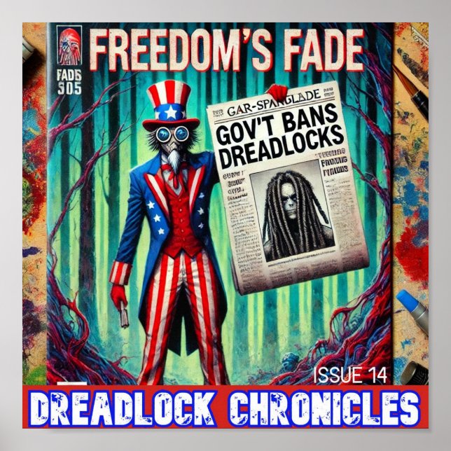 AFFICHE LE GOUVERNEMENT N'INTERDIT PAS LES DREADS - DREADL (Devant)
