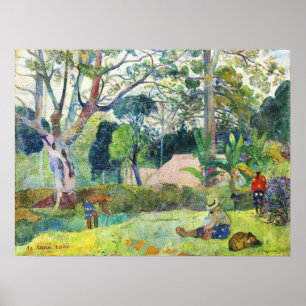 Affiche Le grand arbre par Paul Gauguin Nature tropicale