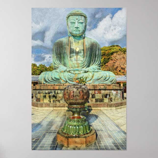 Affiche Le Grand Bouddha de Kamakura Japon (Devant)
