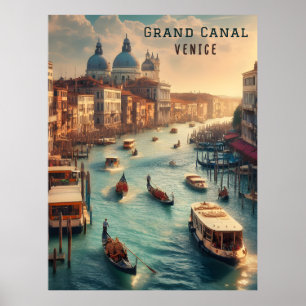 Affiche Le Grand Canal à Venise Italie Voyage
