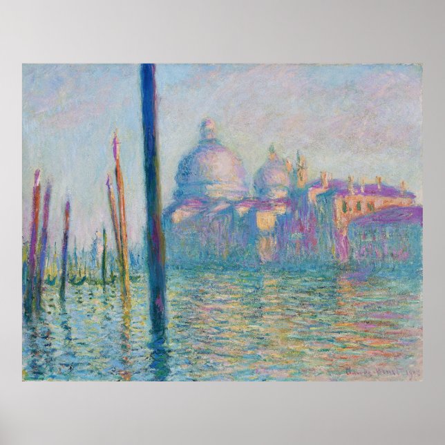 Affiche Le Grand Canal, Venise par Claude Monet (1908) (Devant)