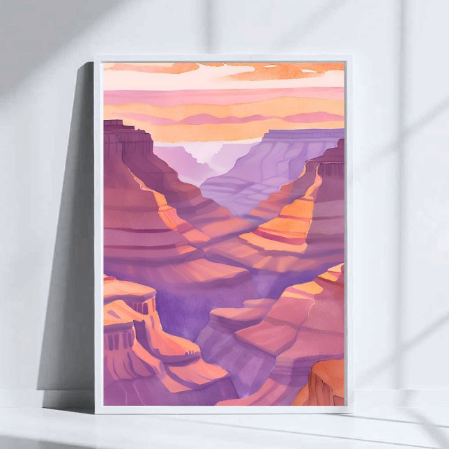 Affiche Le Grand Canyon | Parc National Aquarelle (Créateur téléchargé)