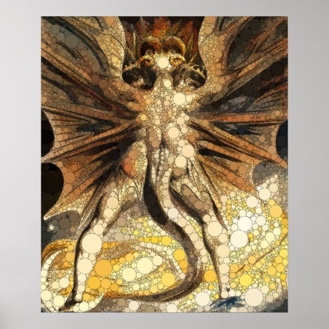 Affiche Le grand dragon rouge par William Blake (Devant)