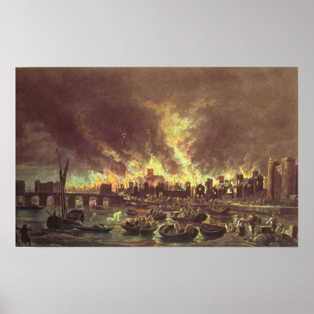 Affiche Le grand incendie de Londres, 1666 (Devant)