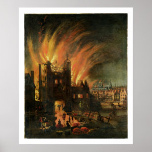 Affiche Le grand incendie de Londres (septembre 1666) avec