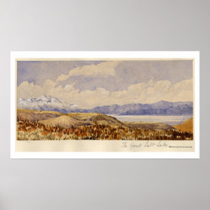 Affiche Le Grand Lac Salé, Utah