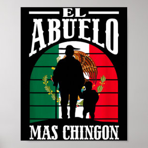 Affiche Le grand-père le plus chingon drôle mexique mexica