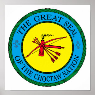 Affiche Le grand sceau de la nation Choctaw de l'Oklahoma