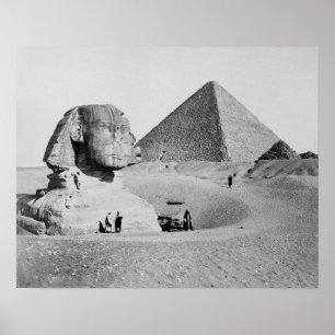 Affiche Le Grand Sphinx, 1877. Photo ancienne