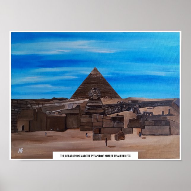 Affiche Le Grand Sphinx et la Pyramide de Khafre (Devant)