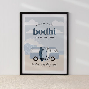 Affiche Le grand Surf de plage des garçons à l'anniversair