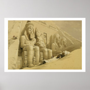 Affiche Le grand temple d'Abu Simbel, Nubia, de "Egypte