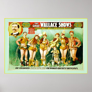 Affiche Le grand Wallace montre à ~ l'affiche vintage de