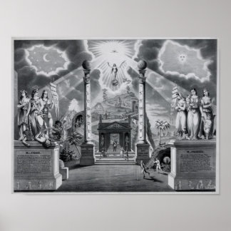 Affiche Le graphique maçonnique (B&W)