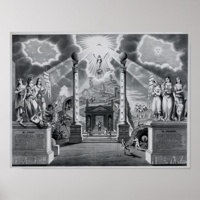 Affiche Le graphique maçonnique (B&W) (Devant)