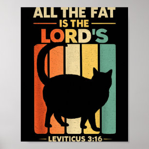 Affiche Le gras appartient au Seigneur Lévitique 3_16 Vint
