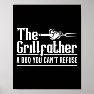 Affiche Le Grillfather BBQ Gril Grillmaster Rbecue