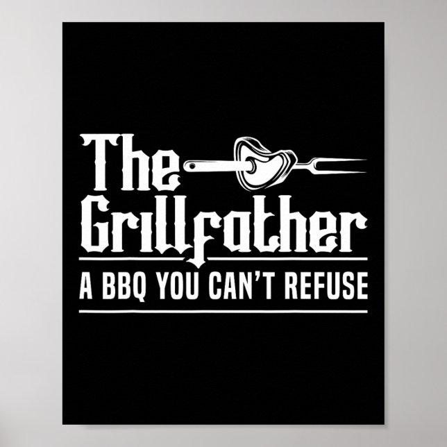 Affiche Le Grillfather BBQ Gril Grillmaster Rbecue  (Devant)