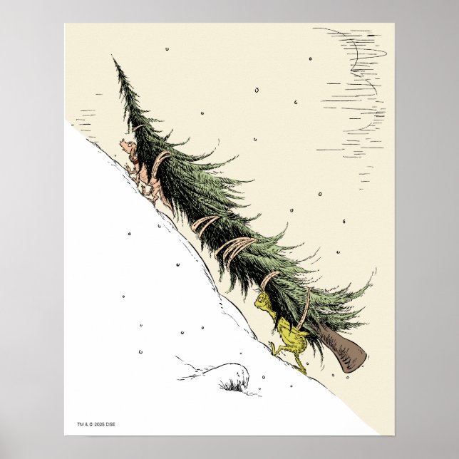 Affiche Le Grinch et Max rapportent le sapin de Noël (Devant)
