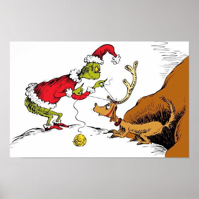 Affiche Le Grinch prépare Max le renne (Devant)