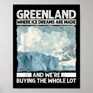 Affiche Le Groenland Avec Des Rêves De Glace Pour Drôle Tr