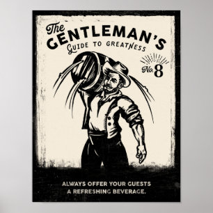 Affiche "Le Guide de la Grandeur de Gentleman" Grotte Homm