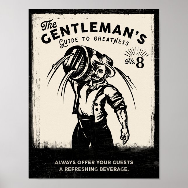 Affiche "Le Guide de la Grandeur de Gentleman" Grotte Homm (Devant)