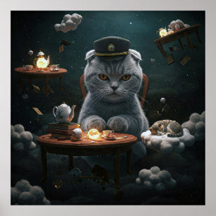 Affiche Le Guide du chat pour la gestion du stress - Drôle