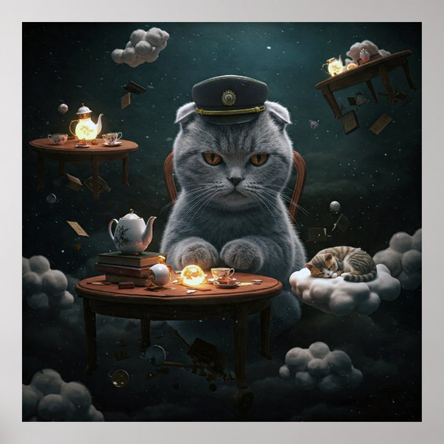 Affiche Le Guide du chat pour la gestion du stress - Drôle (Devant)