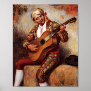 Affiche Le guitariste espagnol (par Pierre-August Renoir)
