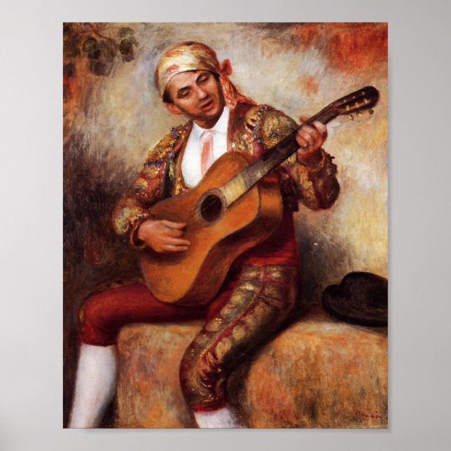 Affiche Le guitariste espagnol (par Pierre-August Renoir) (Devant)