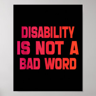 Affiche Le Handicap N'Est Pas Un Mauvais Mot Tie Dye Handi