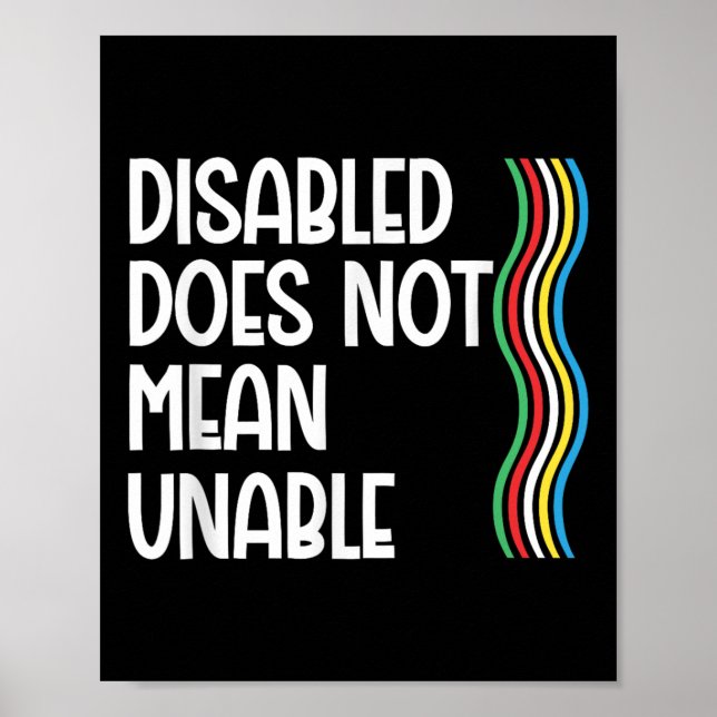 Affiche Le Handicap N'Est Pas Une Fierté Invalide Égale (Devant)