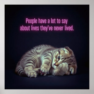 Affiche Le haussement d'épaules d'un chaton : la sagesse i